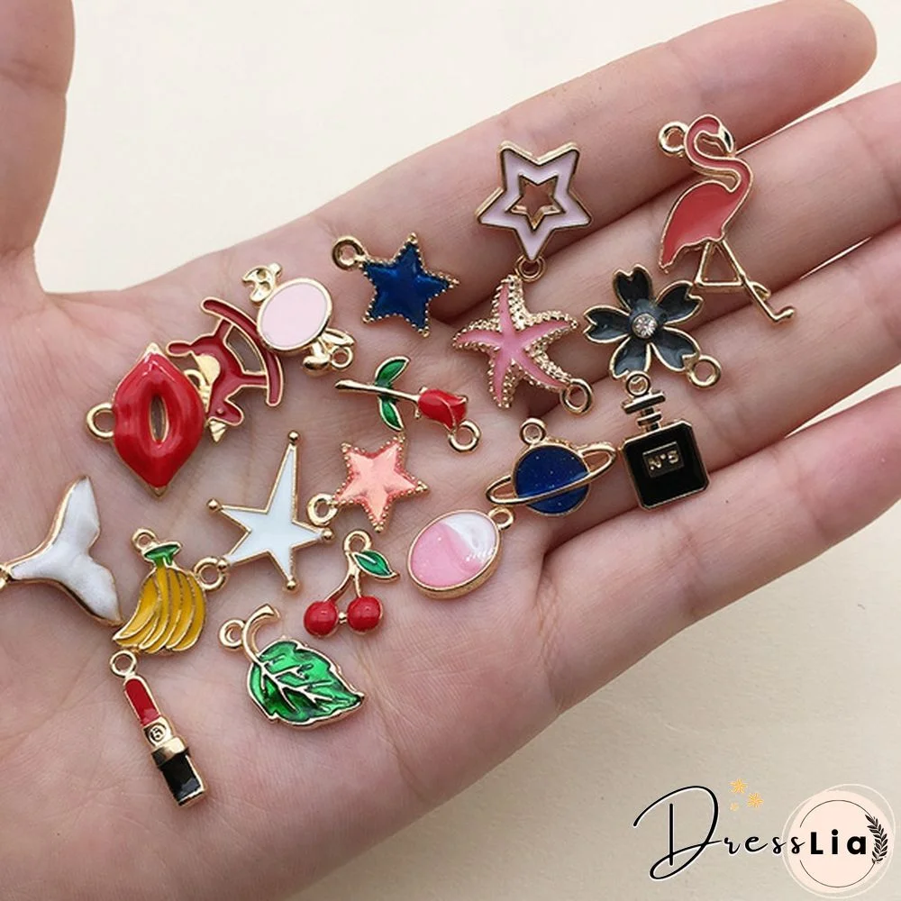 10/20 Pcs Mixed Alloy Pendant Cartoon Animal Tree Enamel Charms Beads for Jewelry Making Diy Earrings Neacklace Bracelet Accessaries arrow