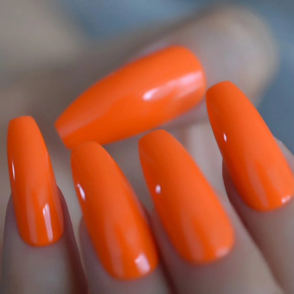 White French Tips Fake Nails Extra Long Stiletto False Nails Natural Painted Long Party Designed Nails 24 Count-Nail Inspo