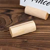 10 Pack | 2" Natural Farmhouse Cylindrical Wooden Place Card Holders, Rustic Table Number Stands