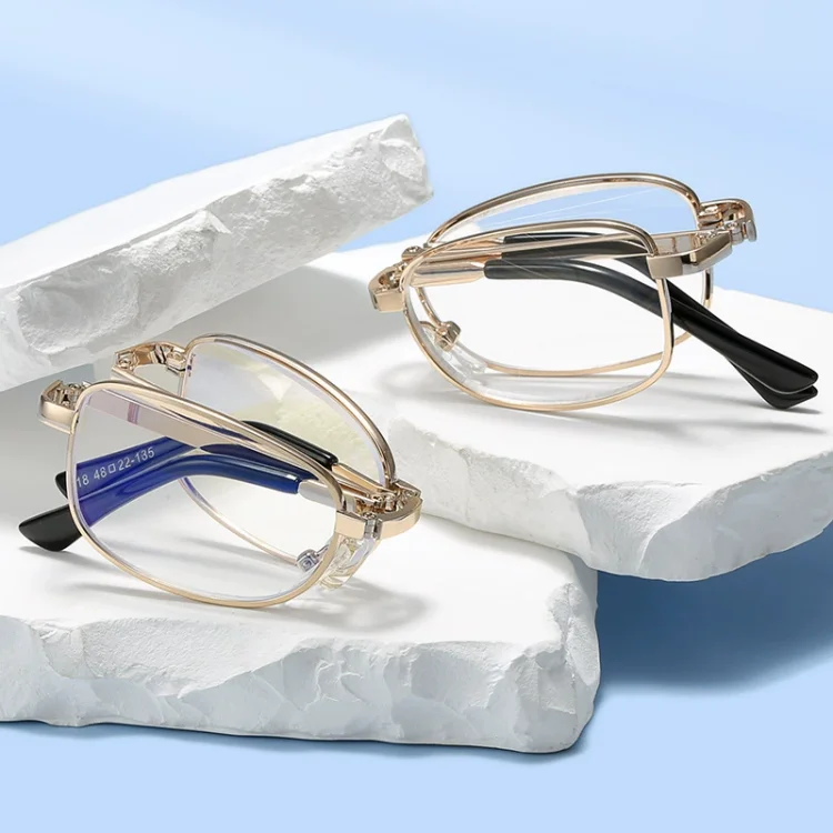 PORTABLE QUALITY CRYSTAL LENSES ULTRALIGHT FOLDABLE READING GLASSES