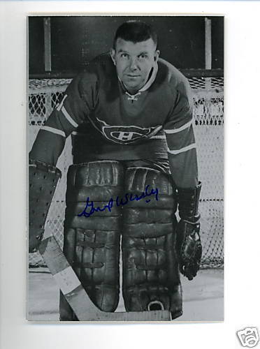 Lorne Worsley Canadiens Signed Postcard w JSA