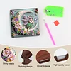 Wooden DIY Moon Fairy Diamond Painting Kit Note Box with 160 Papers for Office
