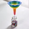 Gradient Color Diamond Painting Organizer Funnel Morning Glory Design Portable Drill Funnel for DIY Craft Easy Transfer Tools (Style C)