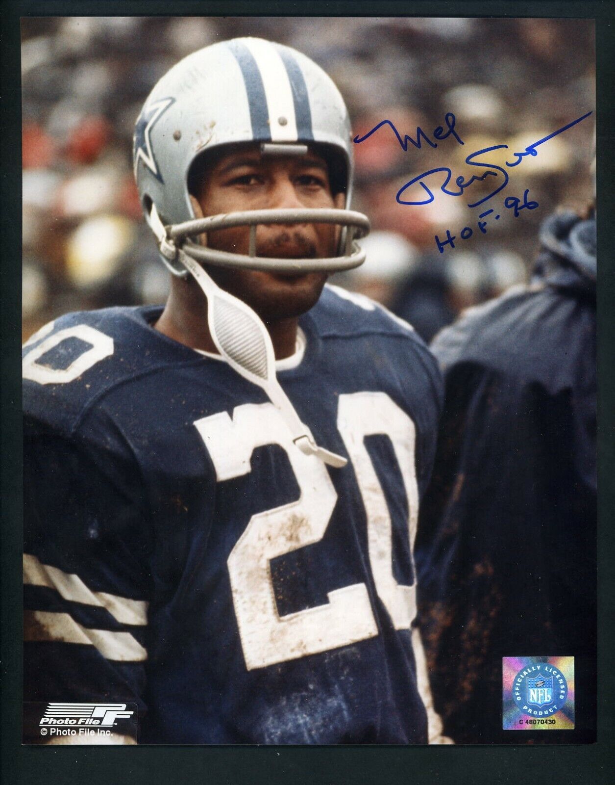 Mel Renfro Signed Autographed 8 X 10 Photo Poster painting with HOF '96 inscrip Dallas Cowboys