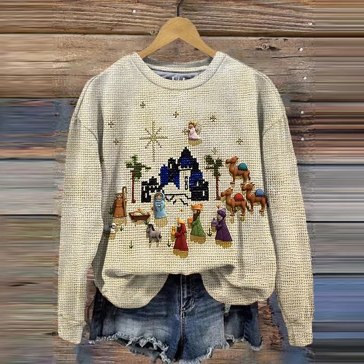 VChics Women's Nativity Casual Sweatshirt