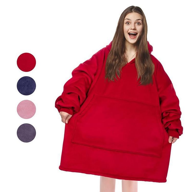 Comoda felpa con coperta oversize per adulti e bambini