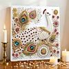 Framed Diamond Painting - Special Shaped - Peacock (25x25cm)