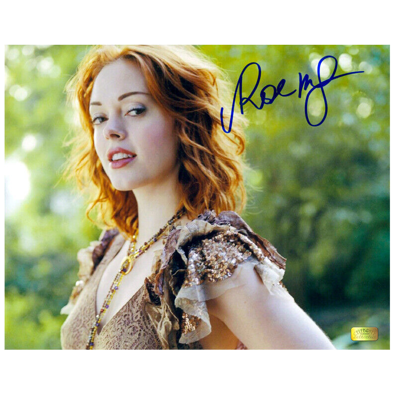 Rose McGowan Autographed Naughty Nature 8×10 Photo Poster painting