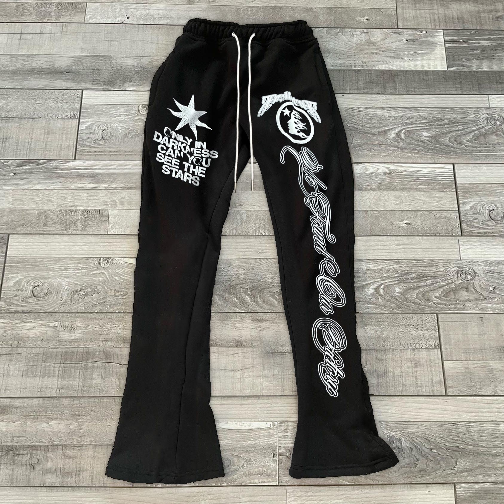 Casual Fashion Letter Print Vintage Trousers