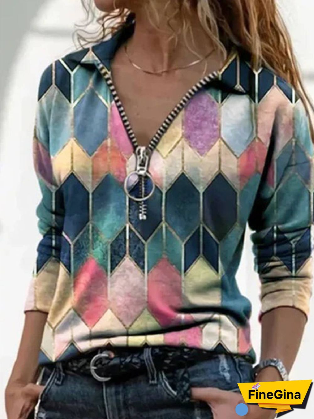 Women Casual Multicolor Long Sleeve Shirts