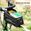 Bicycle Phone Front Frame Bag Waterproof Bike Phone Mount Pouch Bike Accessories