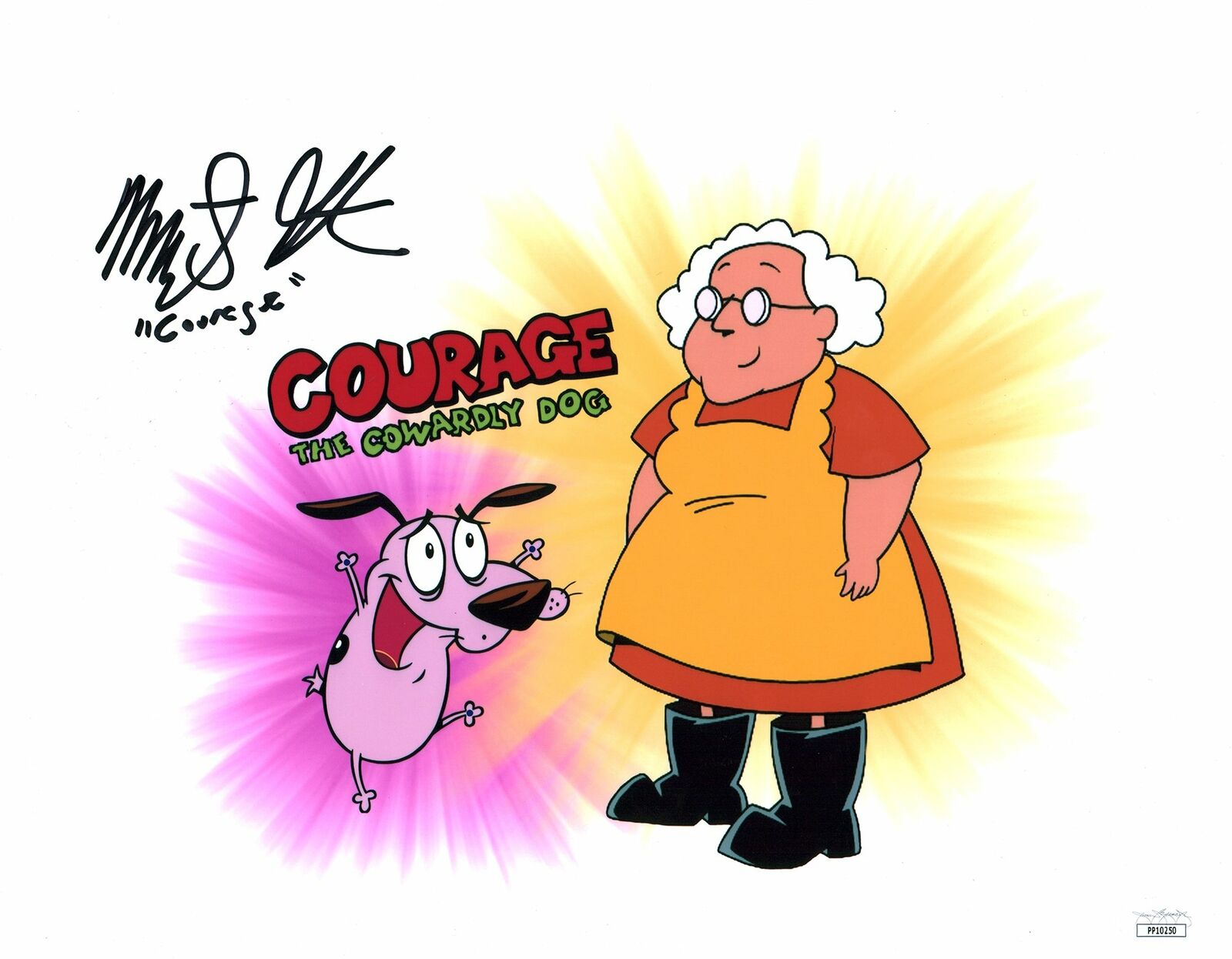 Marty Grabstein Courage the Cowardly Dog 11x14 Photo Poster painting Signed Autograph JSA COA