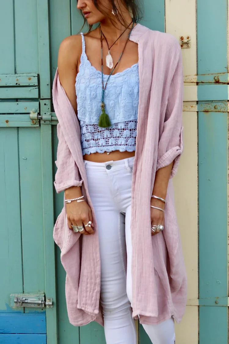 Prettiest Thing Long Linen Jacket