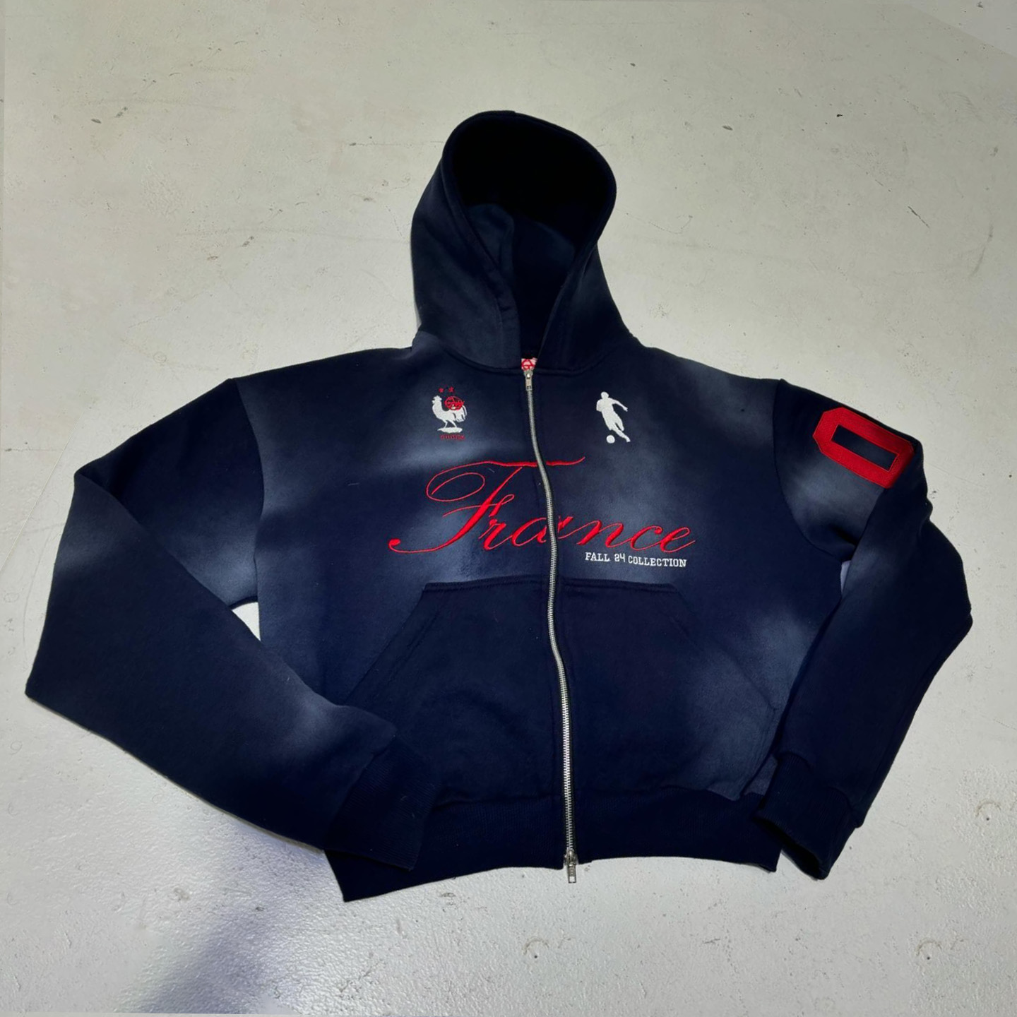 France Fall 24 Collection Print Long Sleeve Zipper Hoodies