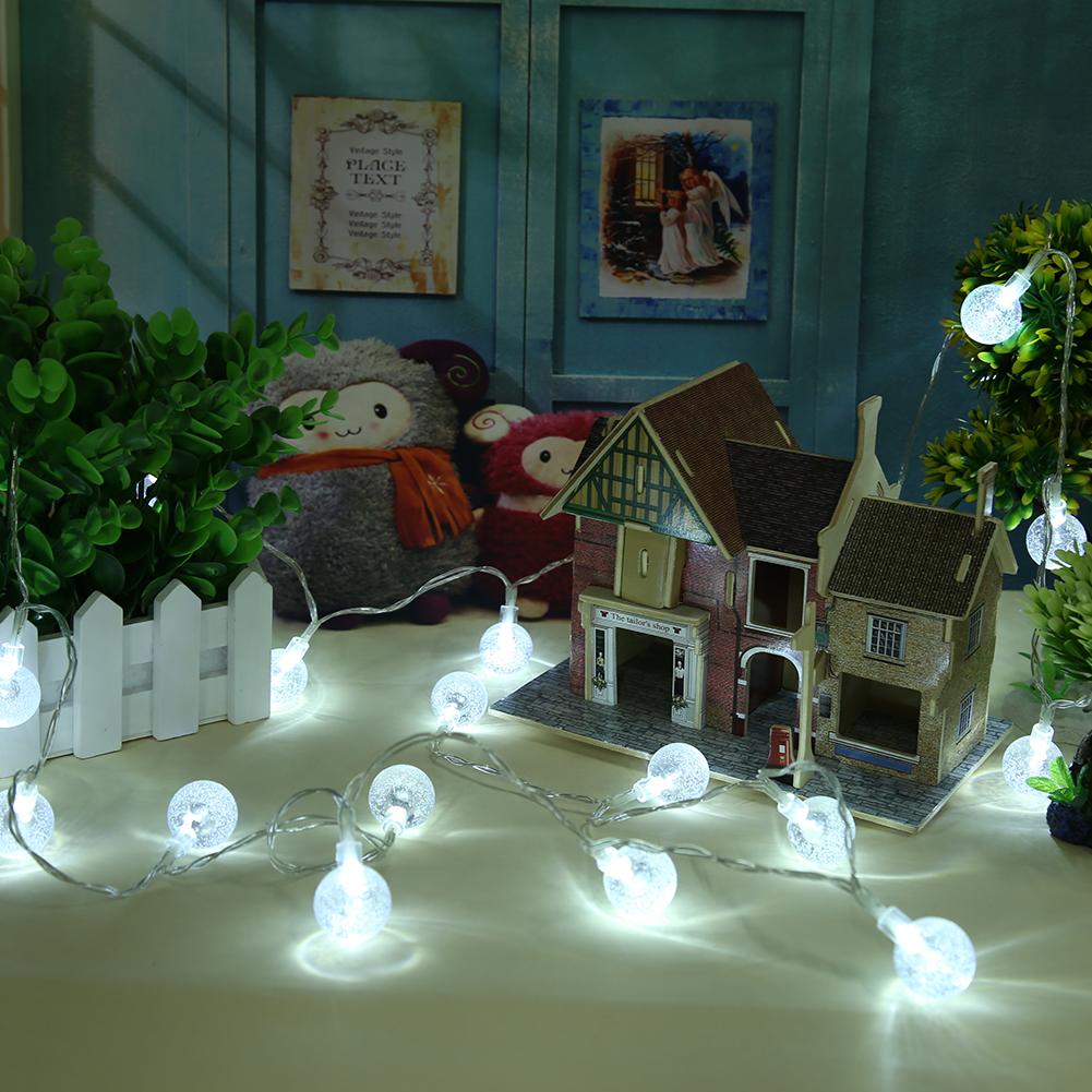 

20LED Crystal Ball Bubble Fairy-Curtain String Night Light, 正白, 501 Original