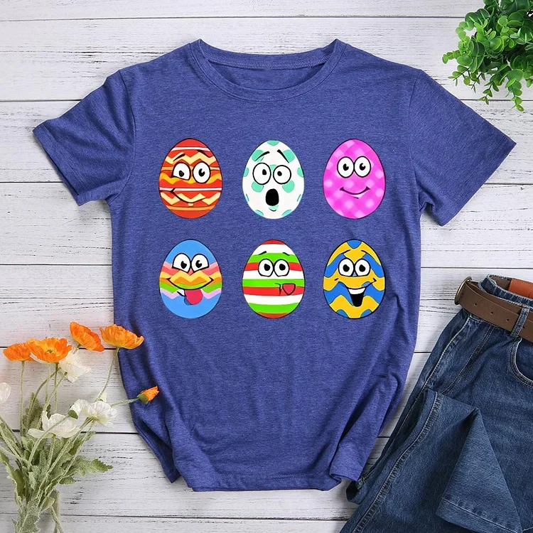 Happy Easter Round Neck T-shirt-0025124