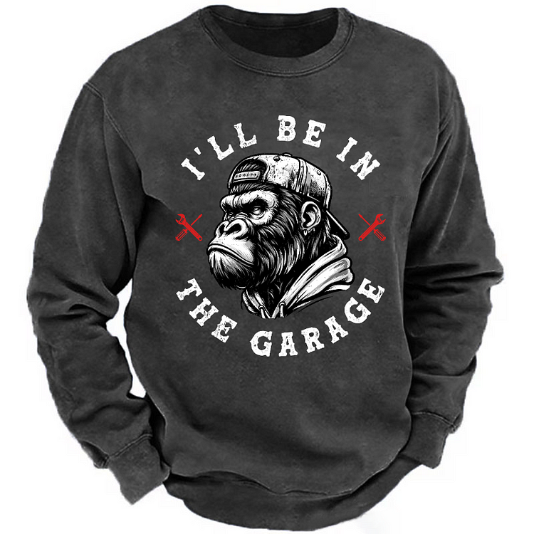 Personalized I'll Be In The Garage Custom Sweatshirt