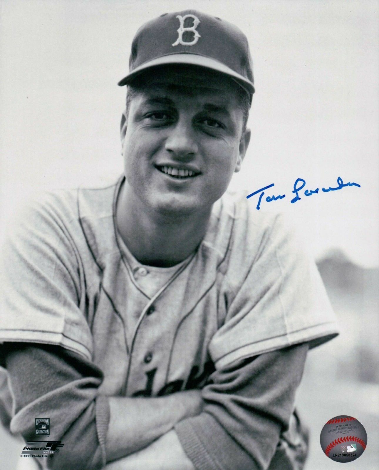 Tommy Lasorda Signed 8X10 Photo Poster painting Autograph LA Dodgers Vintage Head Shot Auto COA