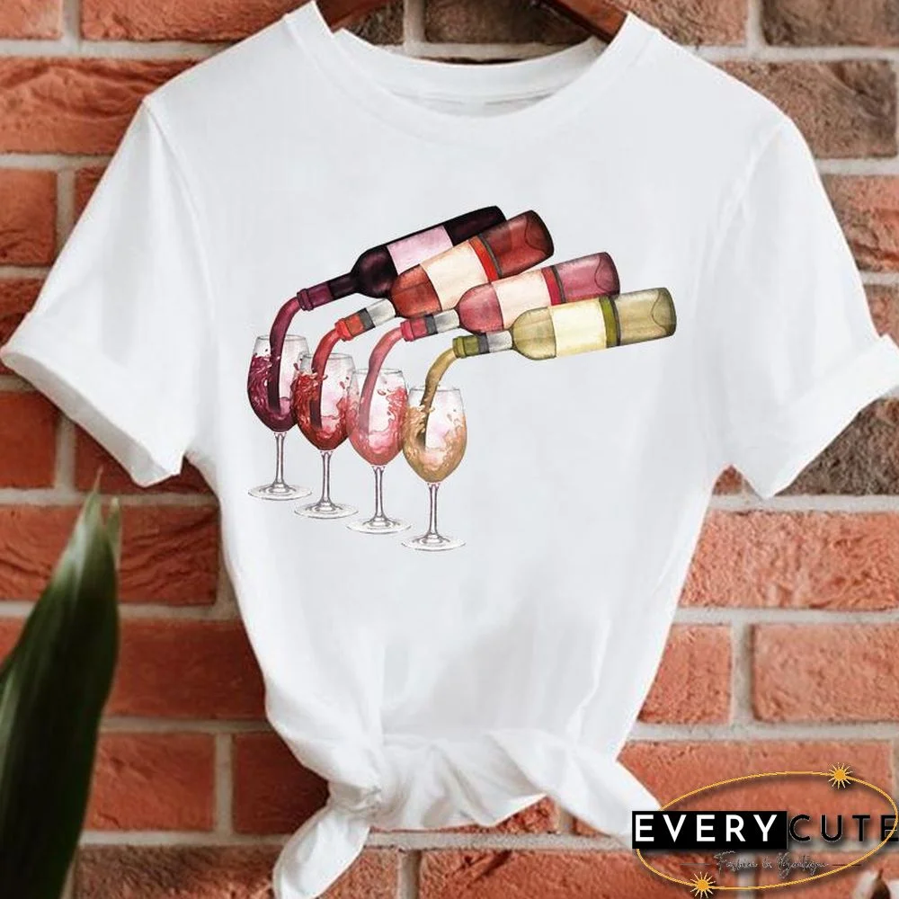 Women Lady Short Sleeve T-Shirts Print Tee Fashion Summer Clothes Female Style New 90S Trend Tshirt Top Graphic T-Shirt