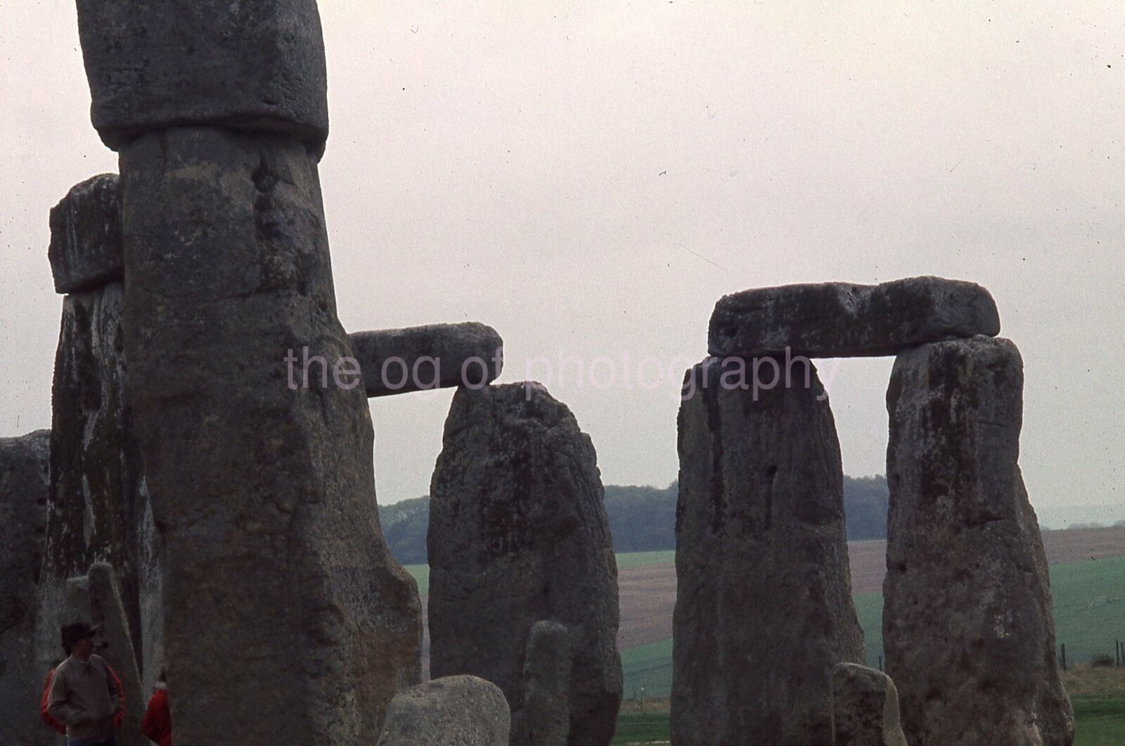 STONEHENGE 35mm FOUND SLIDE England COLOR Photo Poster painting MEGALITH SITE 16 T 21 I