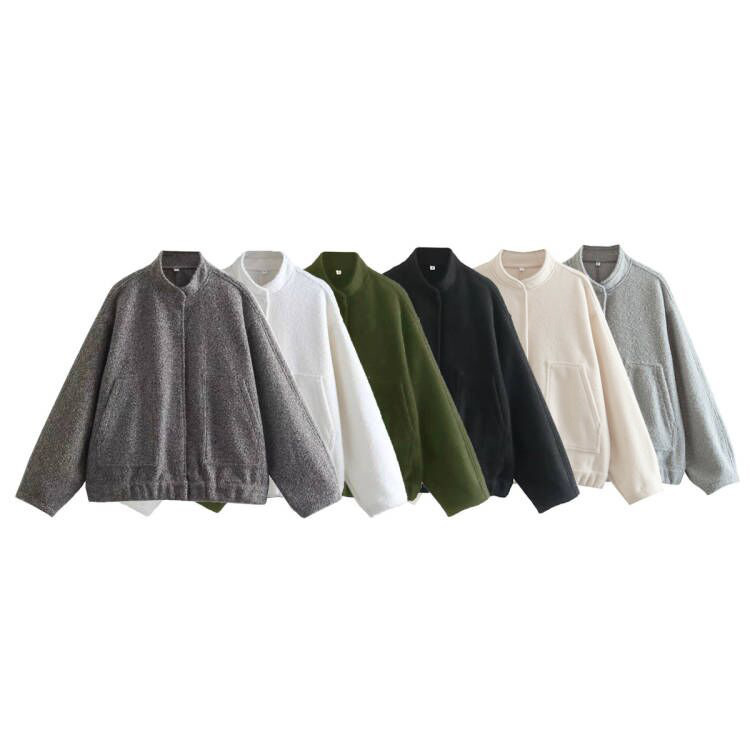 Ootddress Casual Loose High Waist Outwear Sweater For Women Long Sleeve Slim Pocket Patchwork Autumn Cardigan Knitwear Women's Coat