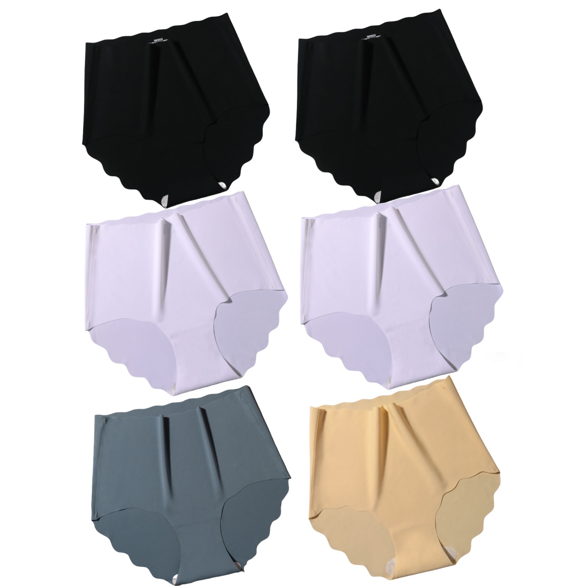Akayes 6Pcs/set Seamless Panties Women Invisible Briefs Female Underpants Ultra-thin Silky Underwear High Waist Panties Lingerie
