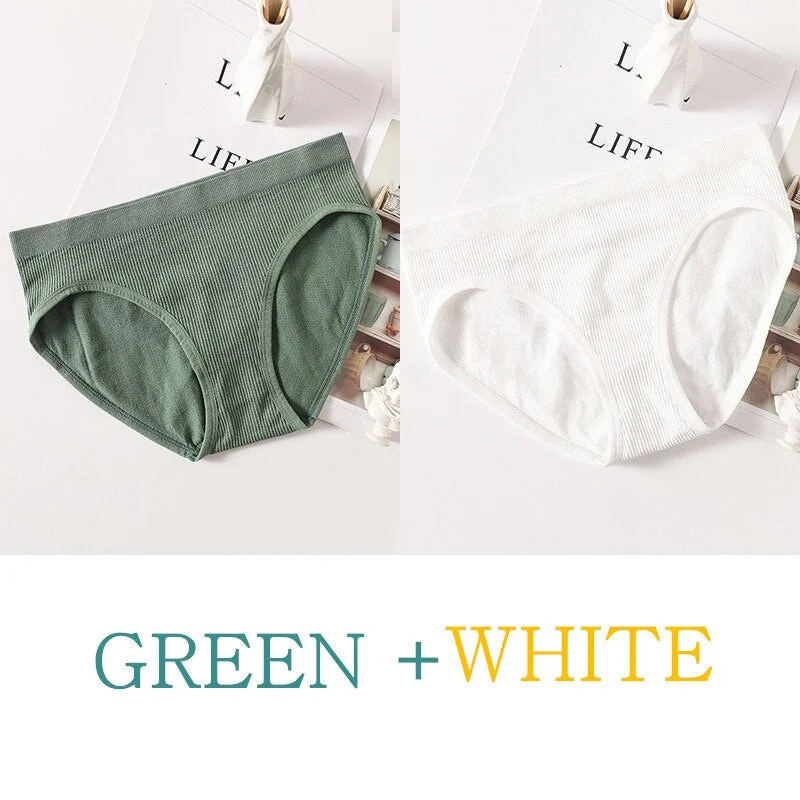 2PCS/Set Women Panties Bodyshaper Briefs Seamless Underwear Sexy Female Underpants Sexy Lingerie Ladies Comfort Cotton Panty M-L