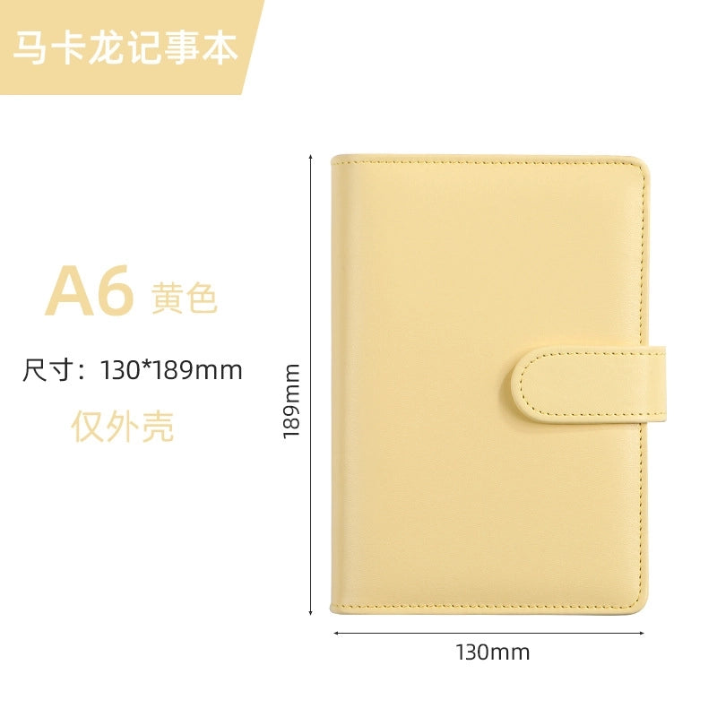 Creative Solid Color Macaron Student Stationery Loose-leaf Notebook