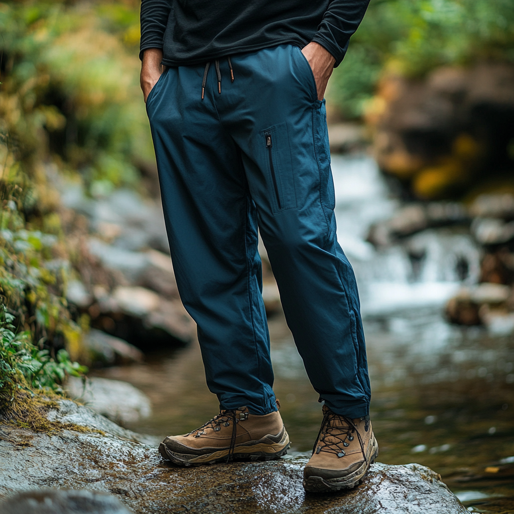  Outdoor Adventure Cargo Pants with Zippered Pockets and Adjustable Waist-inspireuse