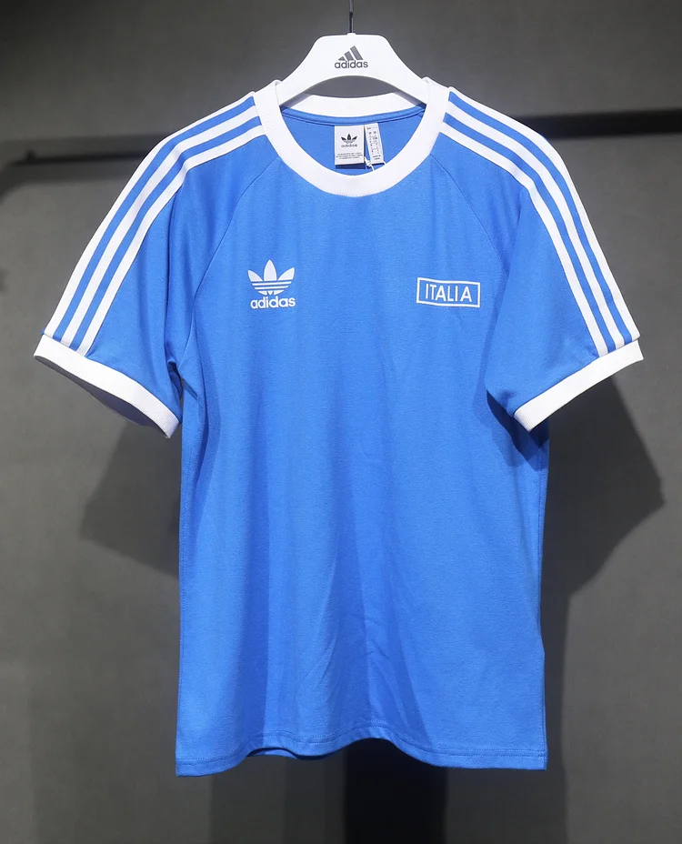 Italy Blue Cotton T-Shirt