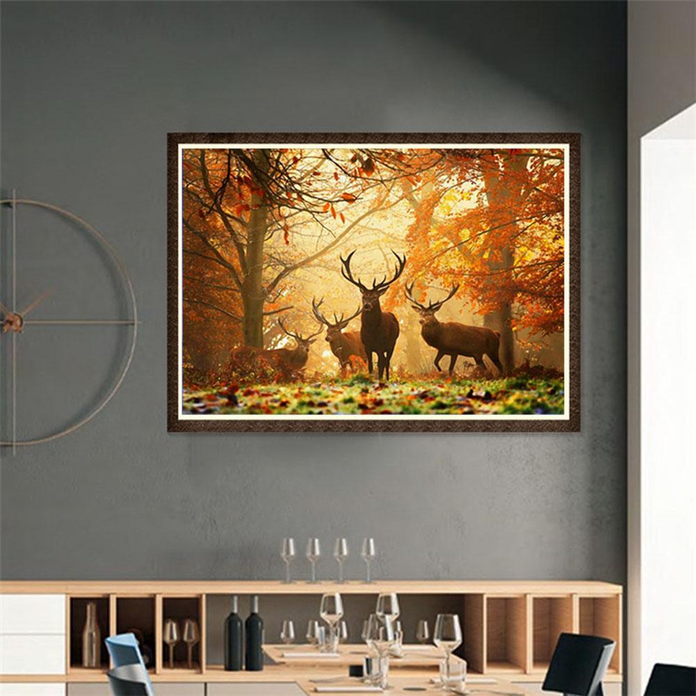 

(Multi-Size) Cartoon Deer - Round/Square Drill Diamond Painting - 30*40CM, Square diamond 30*40cm, 501 Original