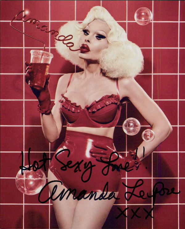 Amanda Lepore signed 8X10 Photo Poster painting