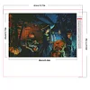 (60*40cm)Halloween Witch Wolf - Round AB Drill Diamond Painting