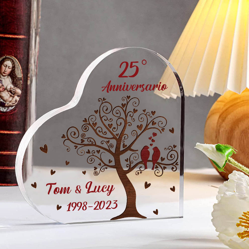 Albero della vita-Deco acrilico per coppia 2 nomi personalizzabili