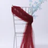 20PCS Wedding Chiavari Chair Decor 200cm Flowing Gauze Curtain Cloth