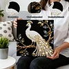 DIY Pearl Painting Peacock for Home Decor with Frame(25x25cm)