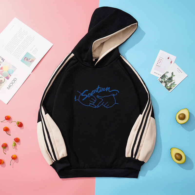 SEVENTEEN Color Block Printed Hoodie officialsvtshop