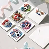 6Pcs Diamond Painting Football Greeting Card Set with Envelopes for Beginner Adult Holiday Gifts