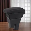 Car Armrest Box with USB Ports Seat Storage Box Fit for Honda Fit Jazz 2008-2013