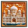 Paper Quilling Taj Mahal-14CT Stamped Cross Stitch 40*40cm/15.75*15.75in tapestrymarket