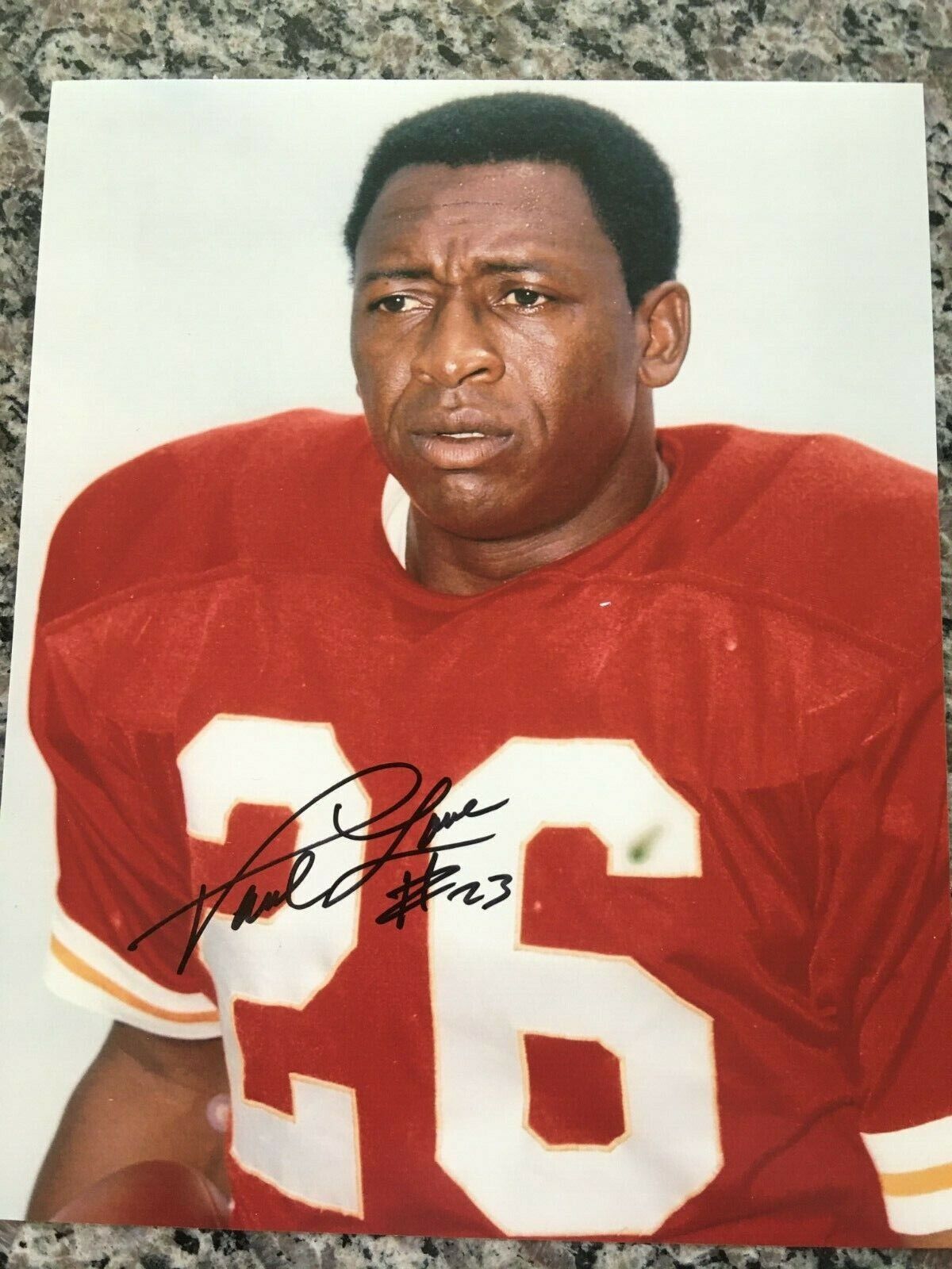 PAUL LOWE KANSAS CITY CHIEFS SUPER BOWL IV CHAMPIONS & AFL MVP,RARE SIGNED Photo Poster painting