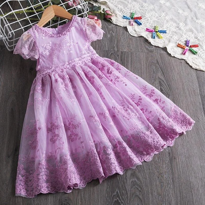 Pink Girl Clothes Cute Children Dresses Kids Daily Clothes For 3 4 5 6 ...