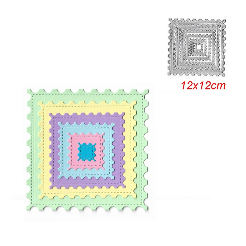 Square Star Heart Rectangle Circle Dies Frame Metal Cutting Die For DIY Scrapbooking Paper Cards Die Cuts Photo Album Making