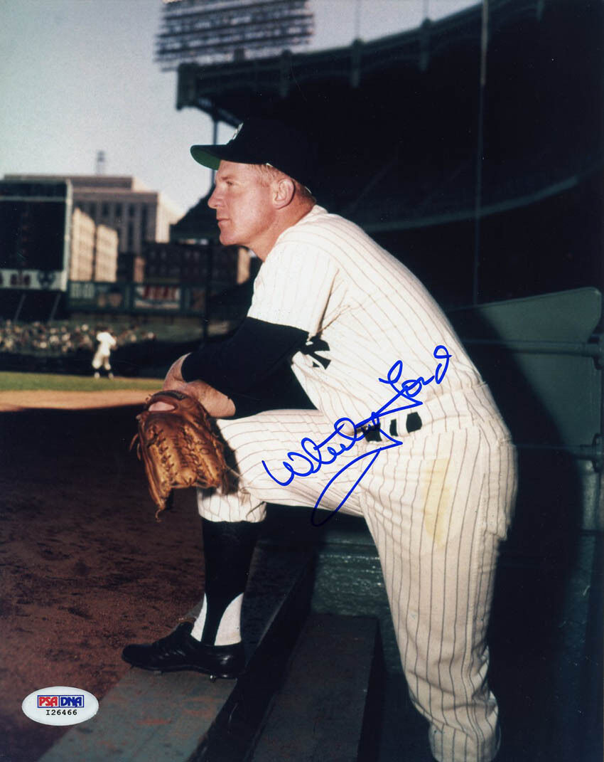 Whitey Ford SIGNED 8x10 Photo Poster painting New York Yankees HOF 74 PSA/DNA AUTOGRAPHED