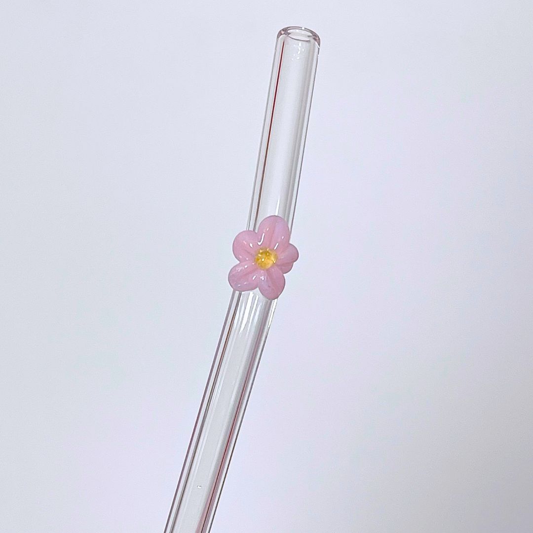 Maneifurui™  Daisy Reusable Glass Drinking Straw