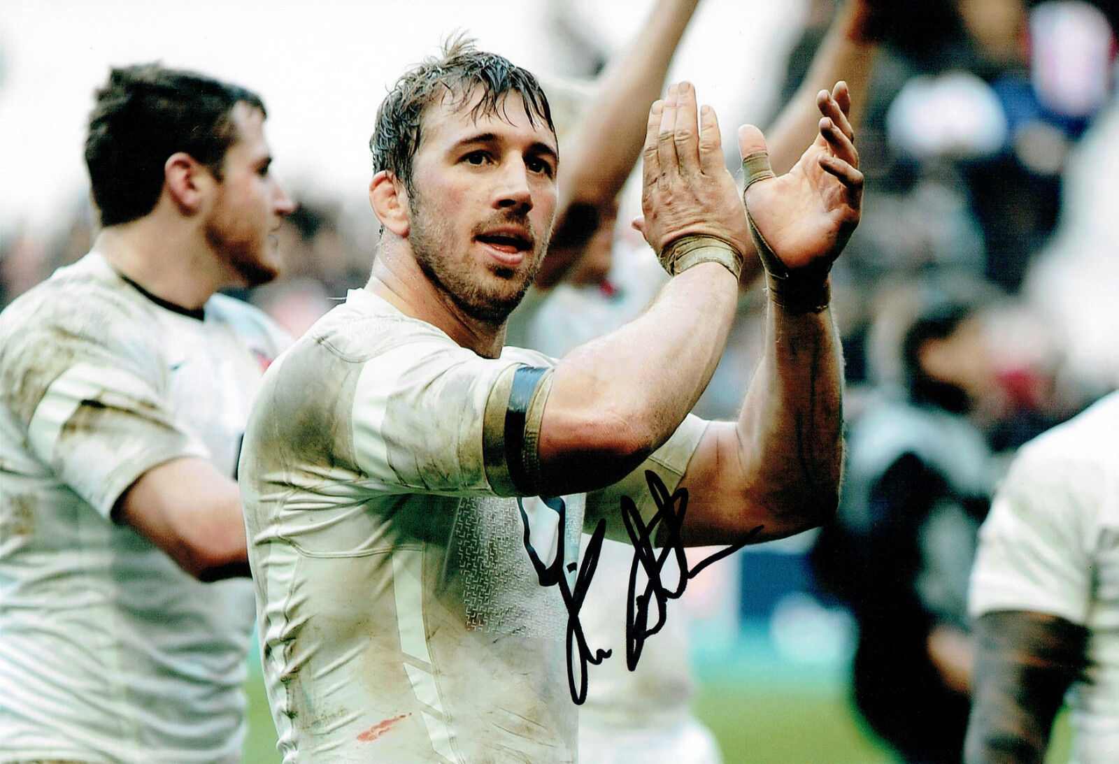 Chris ROBSHAW Signed Autograph 12x8 England RUGBY Photo Poster painting AFTAL COA