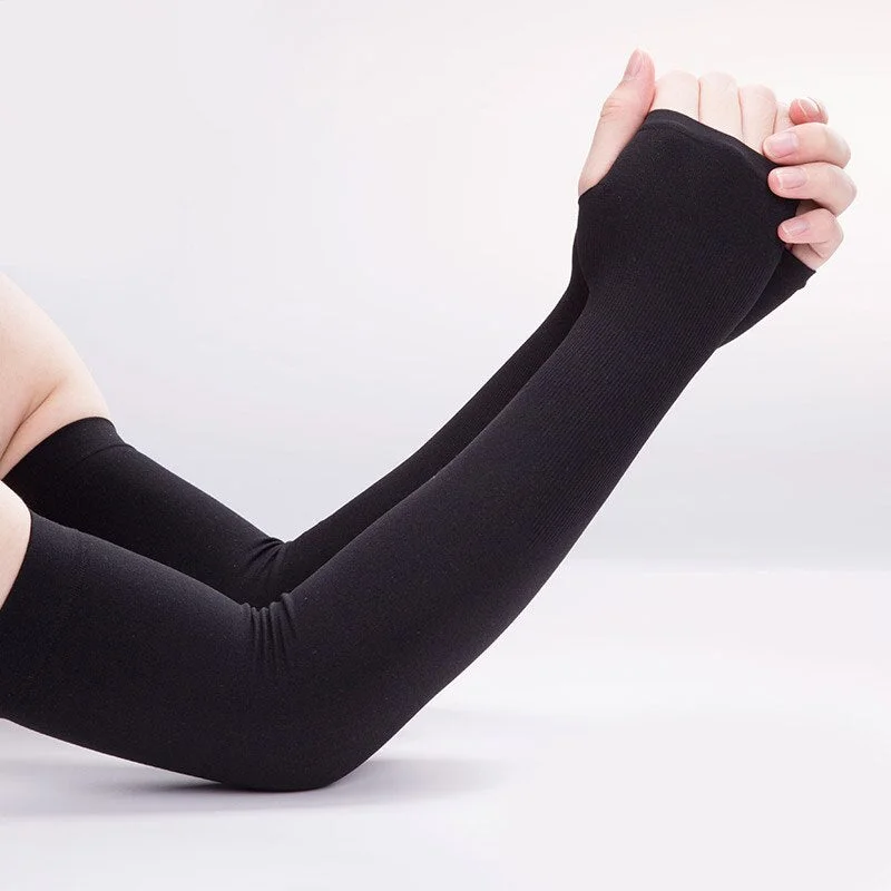 Arm Warmers Women Solid Summer Thin High Elasticity Breathable Outdoor Sunscreen Womens Mitts All-match Leisure Simple Soft Chic