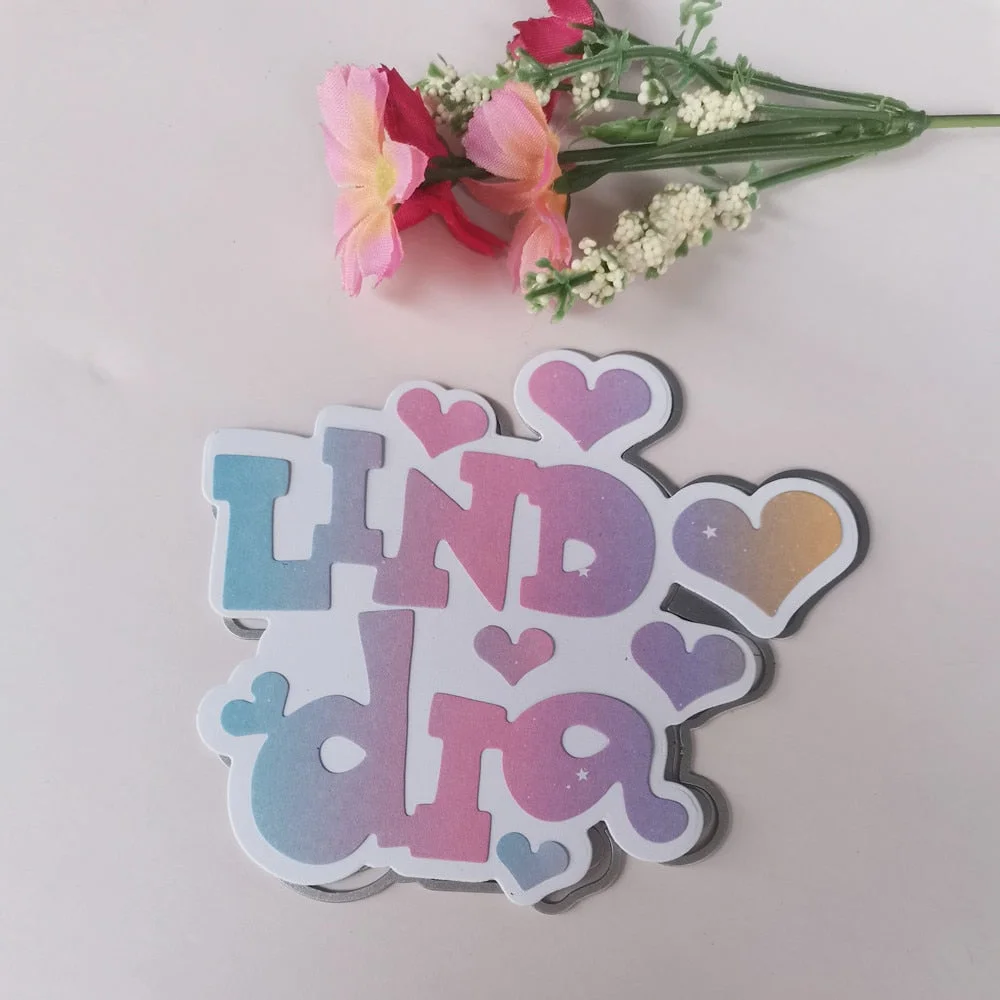 Heart Spainish Words Metal Cut Dies Template for Embossing Stencils DIY Paper Album Gift Cards Making Scrapbooking Dies 2022