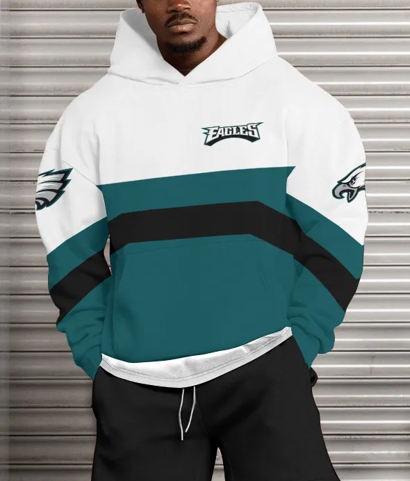 Philadelphia Eagles Printed Hooded Pocket Pullover Hoodie