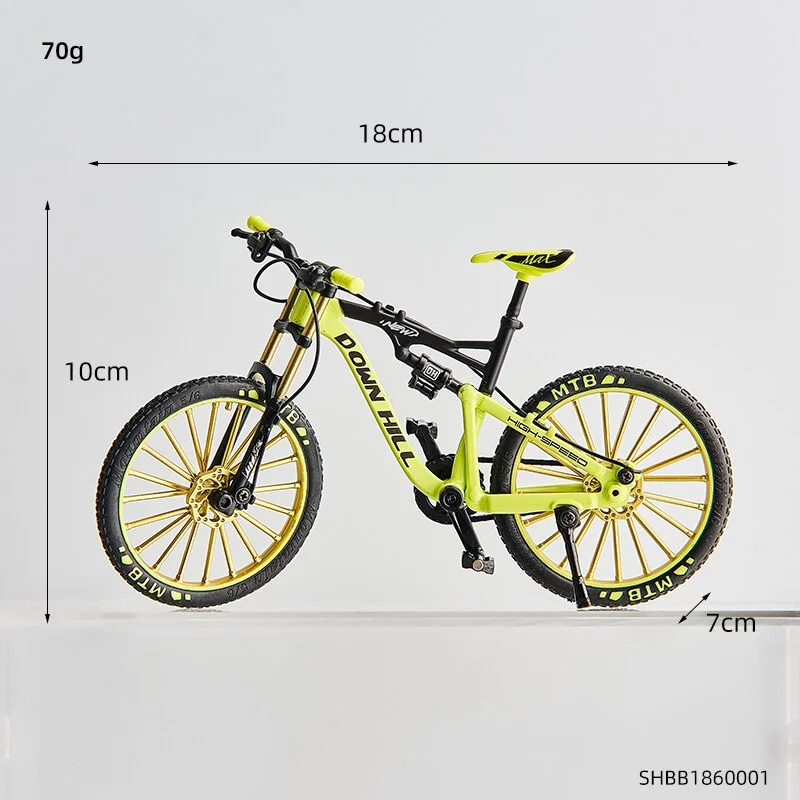 Mini Bicycle Model Metal Diecast Meta Finger Mountain Bike Racing Toy Bend Road Simulation Collection Toys for Children Gifts